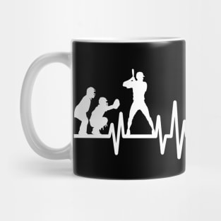 Softball Pitcher Fastpitch Softball Player Love EKG Heartbeat Mug